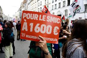 Demonstration Against Macron - Barnier Government - Paris