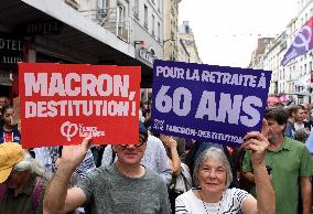 Demonstration Against Macron - Barnier Government - Paris