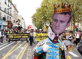 Demonstration Against Macron - Barnier Government - Paris