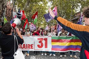 Demonstration Against Macron - Barnier Government - Toulouse