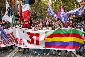 Demonstration Against Macron - Barnier Government - Toulouse