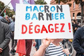 Demonstration Against Macron - Barnier Government - Toulouse