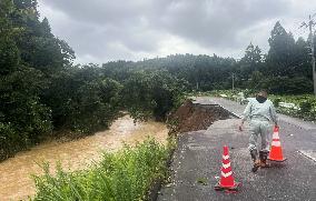 Heavy rain in Noto area