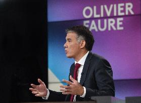 Olivier Faure at Dimanche En Politique on France 3 - Paris