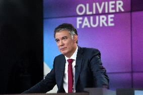 Olivier Faure at Dimanche En Politique on France 3 - Paris