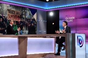 Olivier Faure at Dimanche En Politique on France 3 - Paris