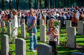 Airborne Memorial Service Held At War Cemetery, In Oosterbeek.