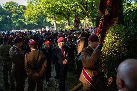 Airborne Memorial Service Held At War Cemetery, In Oosterbeek.