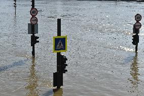 Flooding Of The Danube In Budapest, Hungary