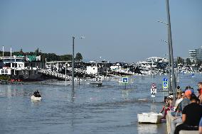 Flooding Of The Danube In Budapest, Hungary