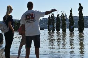 Flooding Of The Danube In Budapest, Hungary