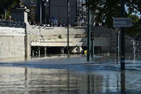 Flooding Of The Danube In Budapest, Hungary