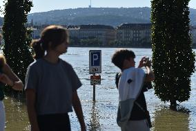 Flooding Of The Danube In Budapest, Hungary