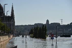 Flooding Of The Danube In Budapest, Hungary