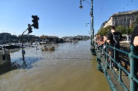 Flooding Of The Danube In Budapest, Hungary