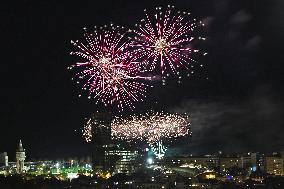 Fireworks at the La Merce festivities in Barcelona