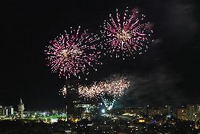 Fireworks at the La Merce festivities in Barcelona