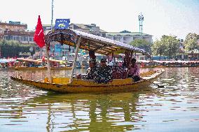 Jammu And Kashmir National Conference (JKNC) Elections Boat Rally In Srinagar