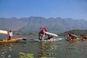 Jammu And Kashmir National Conference (JKNC) Elections Boat Rally In Srinagar