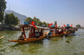 Jammu And Kashmir National Conference (JKNC) Elections Boat Rally In Srinagar