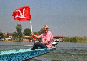 Jammu And Kashmir National Conference (JKNC) Elections Boat Rally In Srinagar