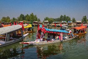 Jammu And Kashmir National Conference (JKNC) Elections Boat Rally In Srinagar