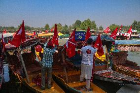 Jammu And Kashmir National Conference (JKNC) Elections Boat Rally In Srinagar