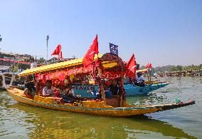 Jammu And Kashmir National Conference (JKNC) Elections Boat Rally In Srinagar