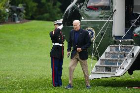 President Biden Returns To The White House After Quad Summit