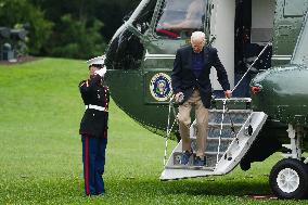 President Biden Returns To The White House After Quad Summit