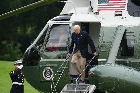 President Biden Returns To The White House After Quad Summit