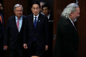 NY: UN Secretary General Meets H.E. Mr. Kishida Fumio, Prime Minister, Japan At The United Nations