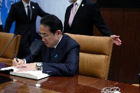 NY: UN Secretary General Meets H.E. Mr. Kishida Fumio, Prime Minister, Japan At The United Nations