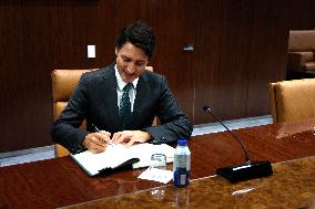 NY: UN Secretary General Meets H.E. Mr. Justin Trudeau, Prime Minister, Canada At The United Nations