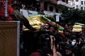 Hezbollah Commander Ibrahim Aqeel Funeral - Beirut