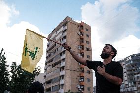 Hezbollah Commander Ibrahim Aqeel Funeral - Beirut