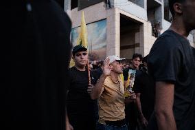 Hezbollah Commander Ibrahim Aqeel Funeral - Beirut