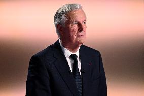 PM Barnier Appears At News Broadcast - Paris