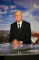 PM Barnier Appears At News Broadcast - Paris