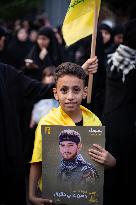 Hezbollah Commander Ibrahim Aqeel Funeral - Beirut