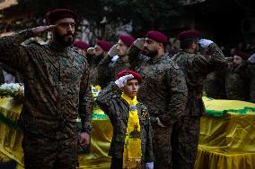 Hezbollah Commander Ibrahim Aqeel Funeral - Beirut