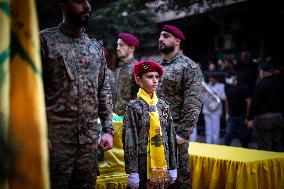 Hezbollah Commander Ibrahim Aqeel Funeral - Beirut