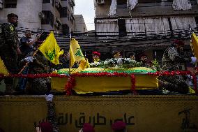 Hezbollah Commander Ibrahim Aqeel Funeral - Beirut