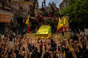 Hezbollah Commander Ibrahim Aqeel Funeral - Beirut