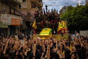 Hezbollah Commander Ibrahim Aqeel Funeral - Beirut