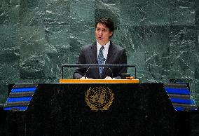 Trudeau At The UN Headquarters - NYC