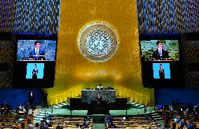 Trudeau At The UN Headquarters - NYC