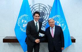 Trudeau At The UN Headquarters - NYC