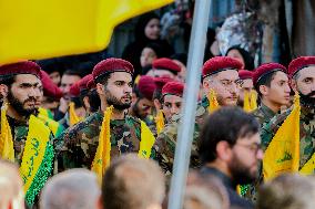 Hezbollah Commander Ibrahim Aqeel Funeral - Beirut