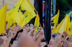 Hezbollah Commander Ibrahim Aqeel Funeral - Beirut